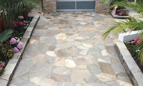 flagstone driveways